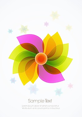 摘要花卉矢量插画