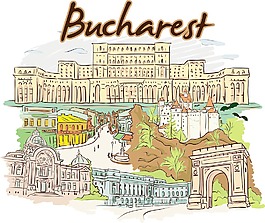 矢量布加勒斯特涂鸦