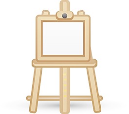 空白的帆布画架Lite艺术图标