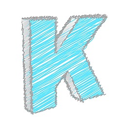 涂鸦K字母矢量