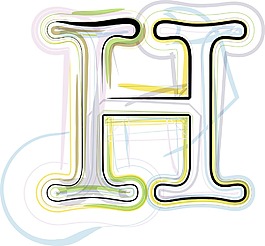 说明有机字体字母H