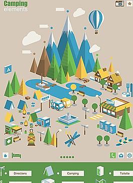 扁平化城市场景矢量