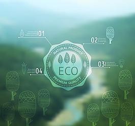 绿色生态模糊背景矢量素材