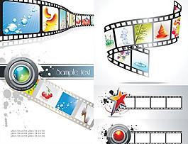 动感菲林胶卷矢量图