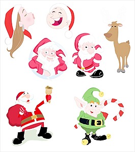 圣诞老人矢量字符