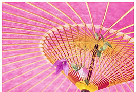 粉色花纸伞PPT