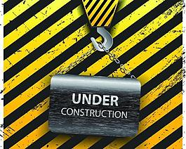 黄色警示牌03矢量图