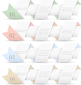 四折纸编号的旗帜