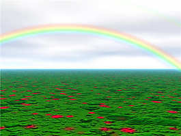 彩虹风景PPT背景模板