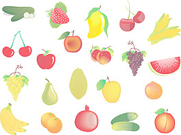 20新鲜水果矢量集