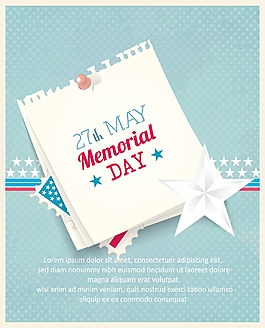 贴邮票和明星的纪念日的矢量插图