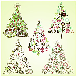 手绘创意圣诞树