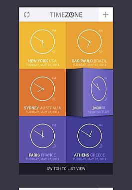 时间界面PSD素材