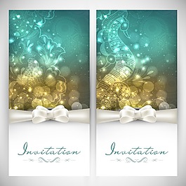 花卉装饰的请柬