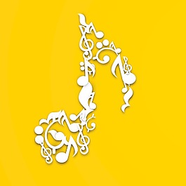 抽象的音符的背景