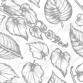 与老式的花朵图案矢量元素