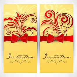 花卉装饰的请柬