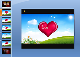 爱心设计PPT模板下载