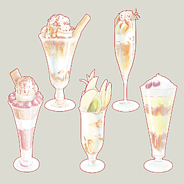 矢量手绘的饮料