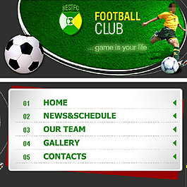 足球俱乐部flash网站导航