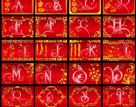 喜庆新年字母背景