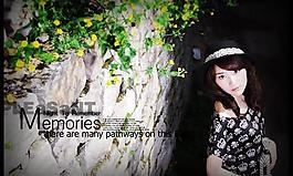 去年花开的时候美女写真PSD素材(4)