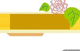 牡丹花简约背景PPT模板