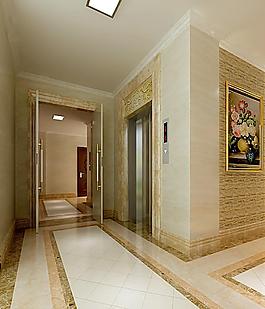 电梯大堂效果图