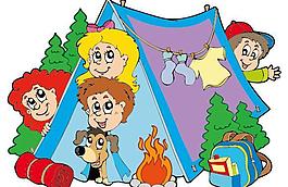 卡通野营插画矢量图2