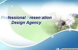 梦幻蒲公英植物PPT模板