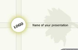 淡雅米色背景PPT模板