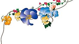 藤蔓花枝叶设计素材
