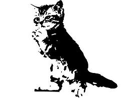 猫咪剪影矢量图