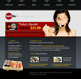 寿司网页psd素材