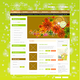 向量的购物车网站设计模板