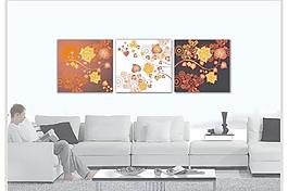 客厅花卉无框画