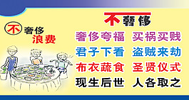 不奢侈不浪费安全展板