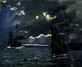 海水夜景