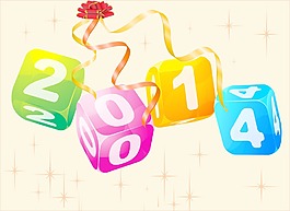 2014光泽透明立方体矢量