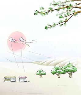 雪地风筝