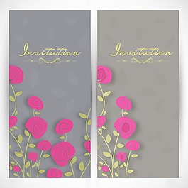 花卉装饰的请柬