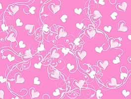 情人节无缝背景与心脏