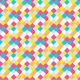 彩色立方体的无缝纹理矢量背景