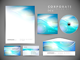 专业的企业形象套件或商业试剂盒与艺术