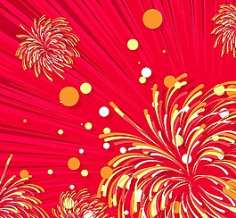 装饰的烟花背景矢量