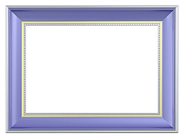 银蓝色的矩形框 孤立在白色背景