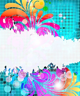 丰富多彩的背景矢量插画
