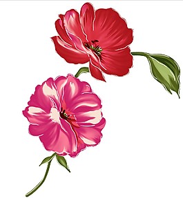 卡通手绘花朵