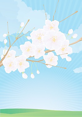樱花无缝矢量背景