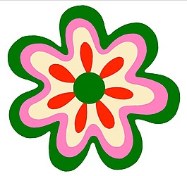 彩色卡通花